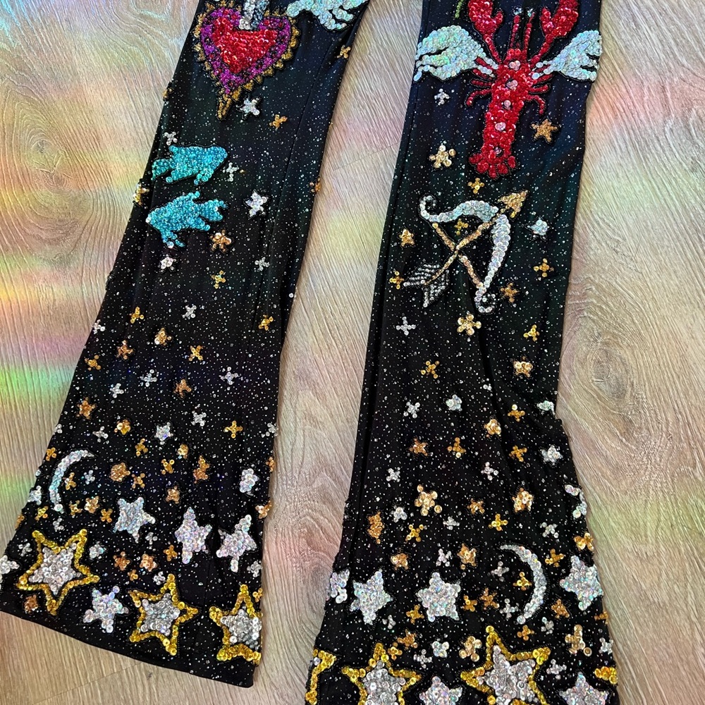 Discount universe super rare astrology had sequin pants size large - Picture 5 of 7